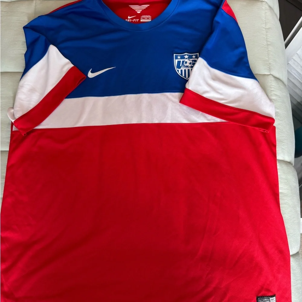 Nike Red and Blue Dri-FIT Jersey - Picture 1 of 4